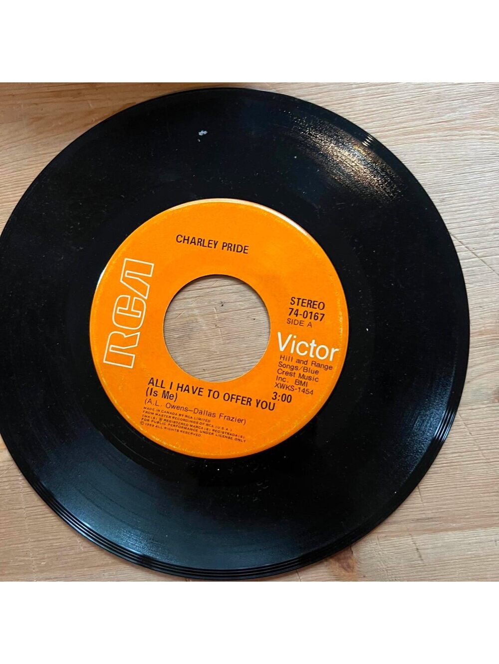 Charley Pride - All I Have to Offer You(Is Me) 45rpm VG+ R05